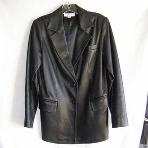 Katherine Kelly Black Leather Jacket Size Small